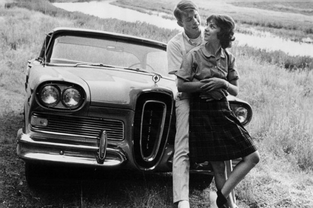 Ron Howard and Cindy Williams in a scene from American Grafitti