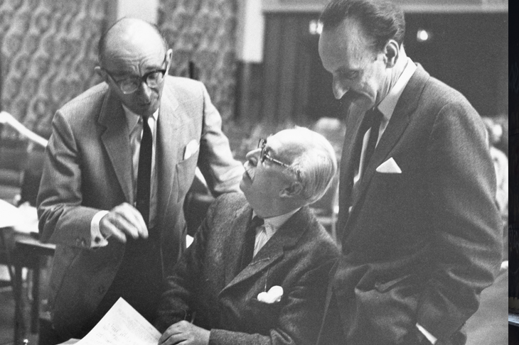 Pianist Clifford Curzon, composer Sir Arthur Bliss and musicologist Hans Keller at the very first Leeds International Piano Contest. Photo: Erich Auerbach / Getty Images