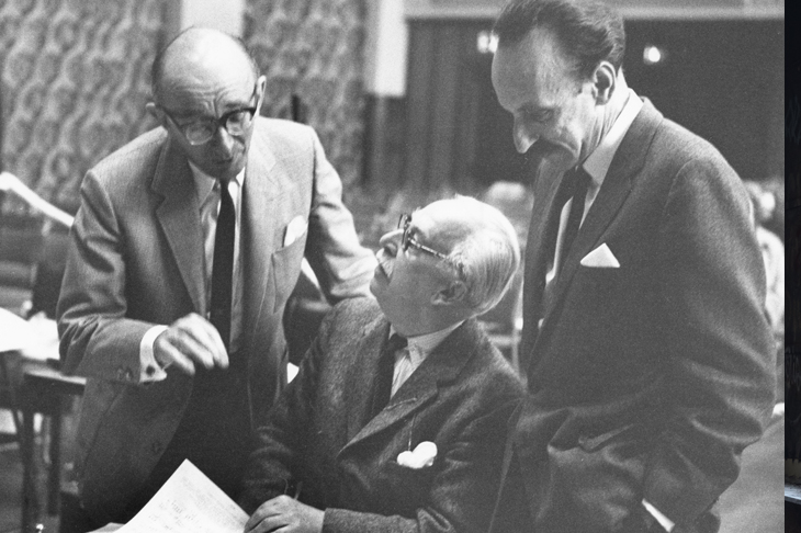 Pianist Clifford Curzon, composer Sir Arthur Bliss and musicologist Hans Keller at the very first Leeds International Piano Contest. Photo: Erich Auerbach / Getty Images