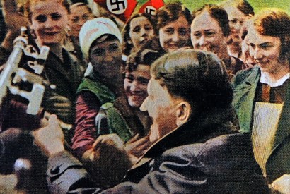 Female Nazi supporters greet Hitler after his election as chancellor in 1933. Credit: Getty Images