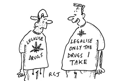 ‘I have the usual middle-class attitude to drugs.’