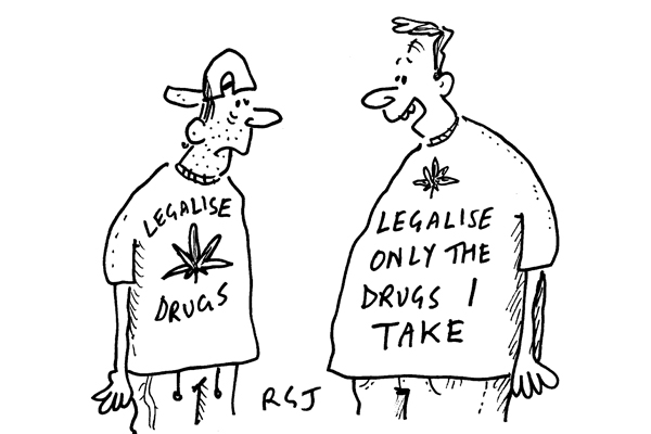 ‘I have the usual middle-class attitude to drugs.’
