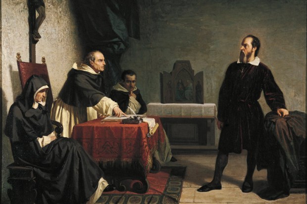 Galileo before the Inquisition in Rome, by Cristiano Banti