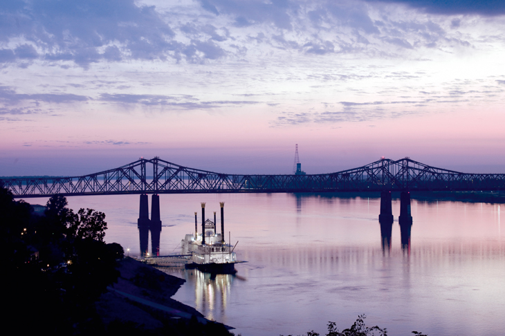 ‘Old Glory’ flowing through Natchez, Mississippi