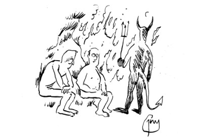 ‘On the plus side at least it’s a bit cooler down here.’