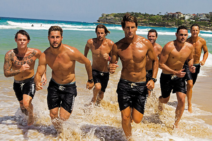 The rough, simple and cheerily thick lifeguards of Bondi Rescue. Image: Mojo Down Under