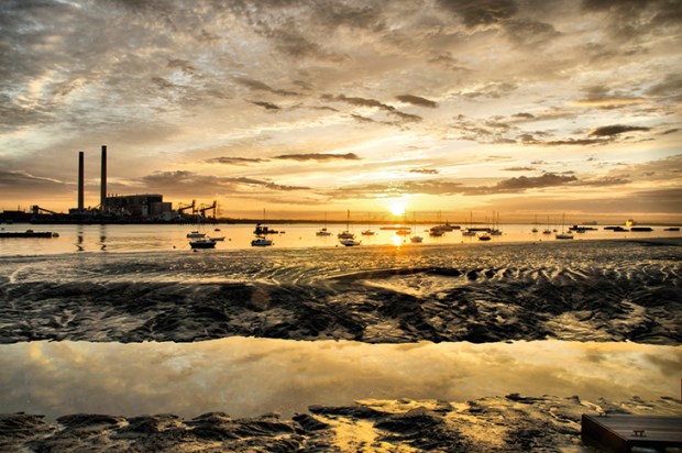 Tilbury Docks seen from across the river