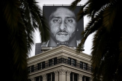 Caption: Nike’s new campaign starring American football quarterback Colin Kaepernick strains to be poetic. Photo: Getty