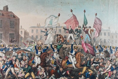In August 1819, the cavalry charged a crowd of 60,000 in Manchester who had gathered to demand parliamentary reform