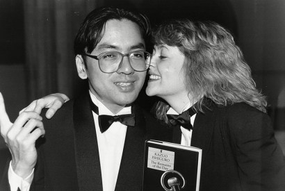 Kazuo Ishiguro winning the Booker Prize in 1989. Photo: Alex Lentati/ Associated Newspapers/ REX/ Shutterstock
