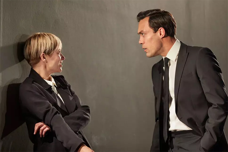 Sian Brooke and Alex Hassell in 'I'm Not Running'. Photo: Mark Douet