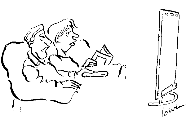 ‘The following programme may contain flash photography and people with unnaturally white teeth.’