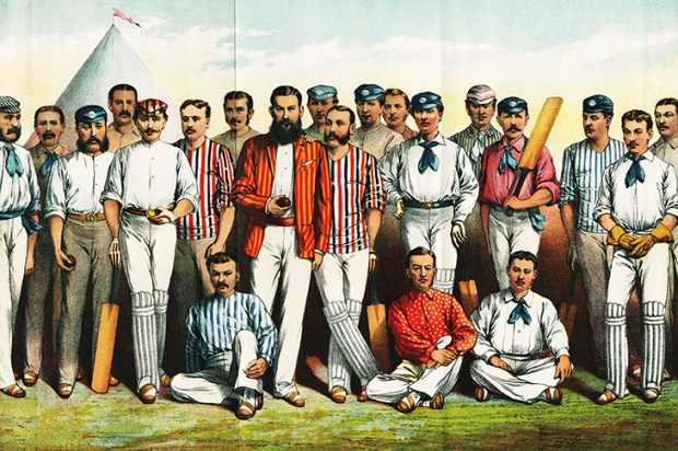 Famous cricketers of the 1880s include James Lilywhite (far left) and W.G. Grace (centre). Credit: Getty Images
