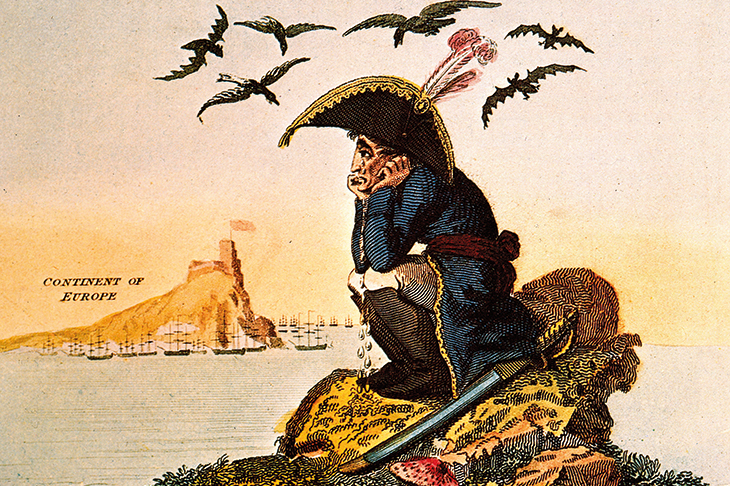 ‘The Sorrows of Boney, or Meditations on the Island of Elba’, published by John Wallis, 15 April 1814