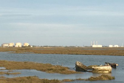 It is the sky that dominates on the Isle of Grain