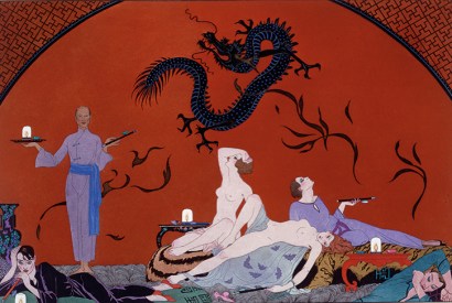 Georges Barbier’s imaginative illustration of an opium den c. 1921
