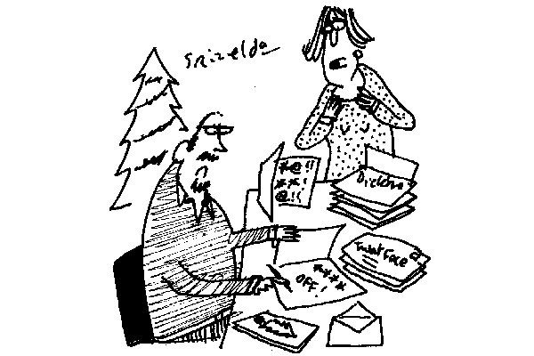 ‘You’re writing Christmas cards, not tweets!’