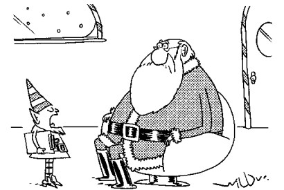 ‘Bad news. The naughty/nice list is in contravention of the new GDPR rules.’