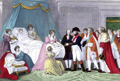 The Empress Marie-Louise of Austria giving birth to the King of Rome in 1811