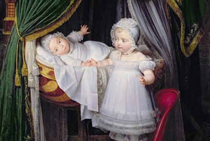Henri-Charles-Ferdinand of Artois, Duke of Bordeaux and his sister Louise-Marie-Therèse of Artois at the Tuileries, by Louis Hersent (1777–1860)