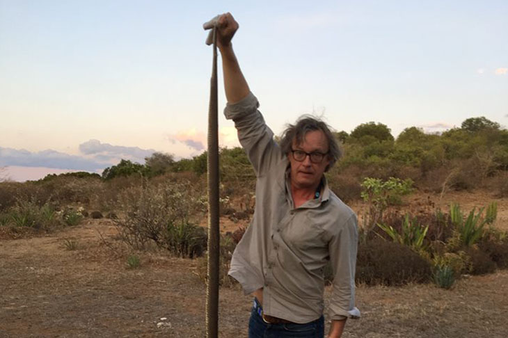 Aidan Hartley and dead cobra