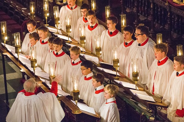 King's College Choir rehearsing for the Christmas Eve 'A Festival of Nine Lessons and Carols'. Photo credit: Geoff Robinson Photography / REX / Shutterstock
