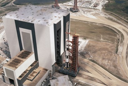 Apollo 8 on its launch pad in December 1968. Photo: AP / REX / Shutterstock