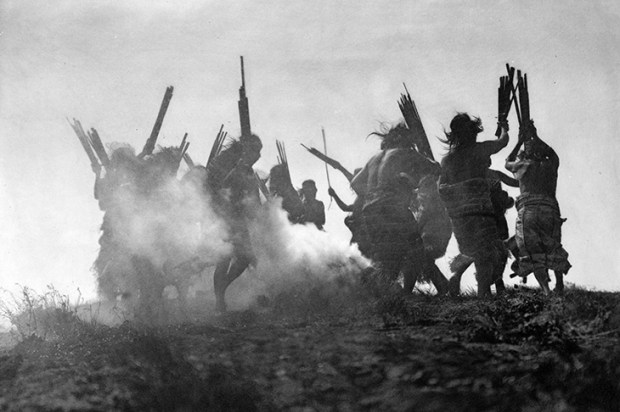 ‘Dancing to Restore an Eclipsed Moon’ by Edward S. Curtis, 1914