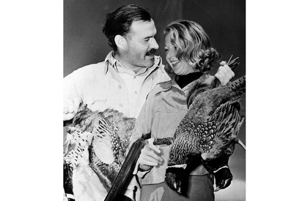 Hemingway with Martha Gellhorn on a shooting expedition, c.1940