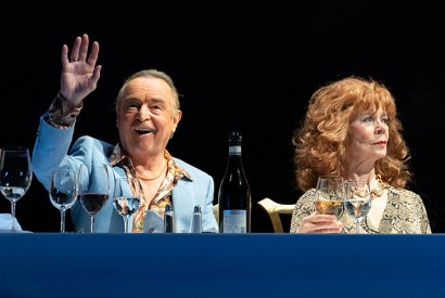 Ron Cook and Celia Imrie – who steals the show in Party Time – in Pinter Six. Photo: Marc Brenner