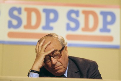 Roy Jenkins at an SDP conference in 1986 (Fox Photos/Hulton Archive/Getty Images)