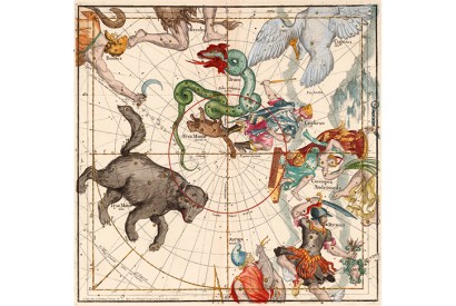 The North Pole, from the star atlas of the French Jesuit priest and scientist, Ignace-Gaston Pardies, published in 1674