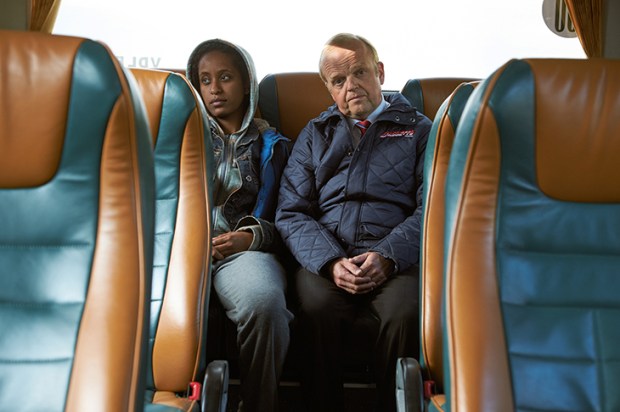 All the world’s a stage: Luwam Teklizgi (Rita) and Toby Jones (Peter) in BBC2’s forthcoming Don’t Forget the Driver