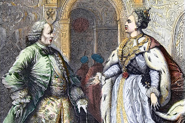 The outcome of Diderot’s discussions with Catherine was that she largely ignored his advice. Engraving from François Guizot’s Histoire de la France