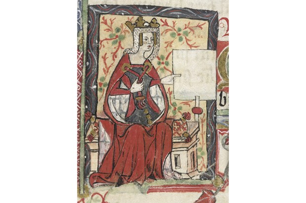 The empress who was just too imperious: portrait of Matilda from the Golden Book of St Albans, 1380