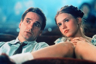Dominique Swain as Lolita and Jeremy Irons as Humbert in Adrian Lyne’s 1997 film (Rex Fea-tures)