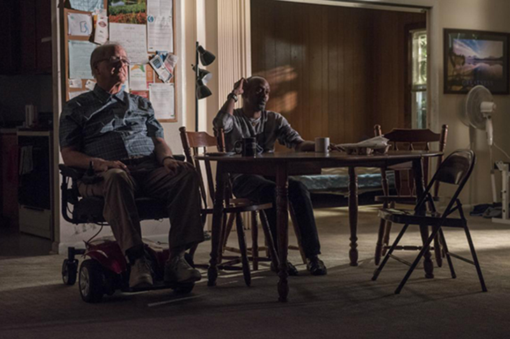 Francis Guinan (Fred) and K. Todd Freeman (Dee) in Downstate. Photo: Michael Brosilow