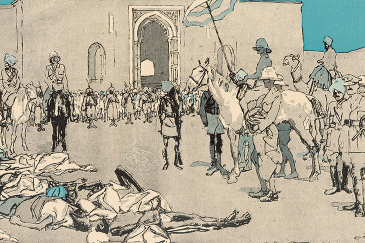 A drawing of the massacre by Eduard Thöny for the satirical German magazine Simplicissimus, January 1920