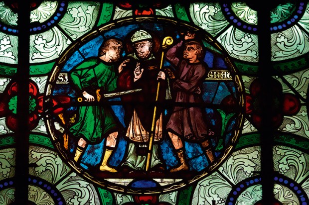 The murder of Thomas Becket in stained glass at Canterbury cathedral. Next year sees the 800th anniversary of the creation of Becket’s shrine and the revival of the old pilgrimage route from Southampton to Canterbury