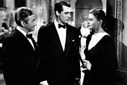 Proper adult entertainment: Claude Rains, Cary Grant and Ingrid Bergman in Hitchcock’s Notorious (1946), with taut dialogue by Ben Hecht