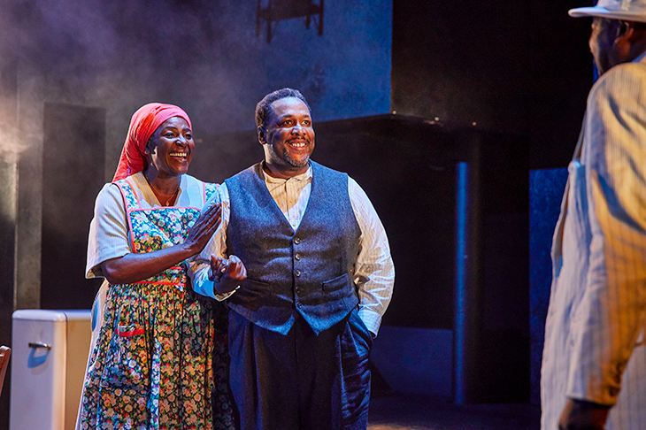 Sharon D. Clarke and Wendell Pierce in Death of a Salesman at the Young Vic Credit: © Brinkhoff Mogenburg