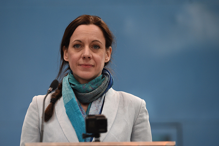 Annunziata Rees-Mogg at the launch of the Brexit party's European election campaign in Cov-entry (Getty)