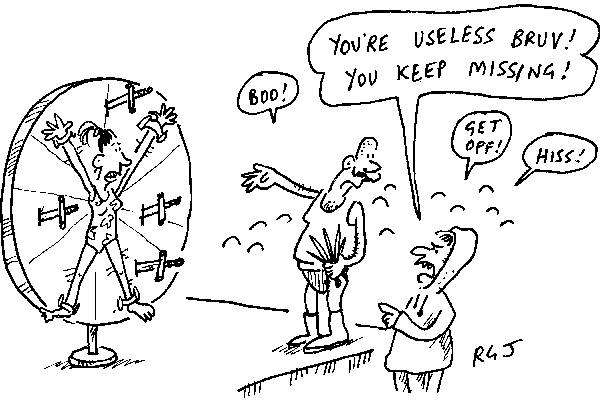 When knife-throwing acts come to London