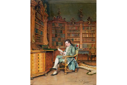 ‘The Bibliophile’, by Johann Hamza (1850–1921)