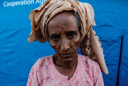 A Rohingya woman in an IDP camp in 2012