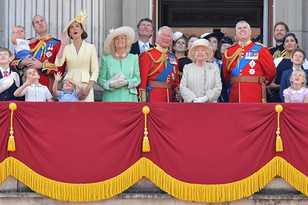 The royal family at this year’s Trooping the Colour (Getty)
